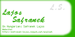 lajos safranek business card